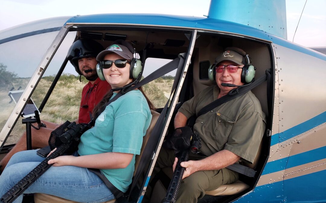 Dick’s great experience Helicopter Hog Hunting in Texas!
